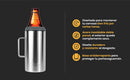 Portacaguamon Termo Acero Inoxidable doble capa AROL 1.2 lts Aislamiento al vacío (Acero Inoxidable Silver) - Electrodomesticos Olvera