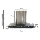 Campana De Cocina Extractora Y Purificadora Cristal Templado Negro Y Acero Inoxidable Táctil Chimenea Telescopica Arol - Electrodomesticos Olvera