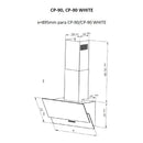 Campana Extractora Pantalla Cristal Templado Supra Cp-90 - Electrodomesticos Olvera