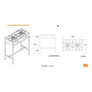 Parrilla 2 Quemadores Estructural Para Negocio 80 Cm - Electrodomesticos Olvera