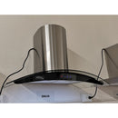 Campana Cocina Extractora Premium Cristal Templado Negro Y Acero Inoxidable 90cm Tactil Chimenea Telescopica Dalia Arol - Electrodomesticos Olvera