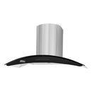 Campana Cocina Extractora Premium Cristal Templado Negro Y Acero Inoxidable 90cm Tactil Chimenea Telescopica Dalia Arol - Electrodomesticos Olvera
