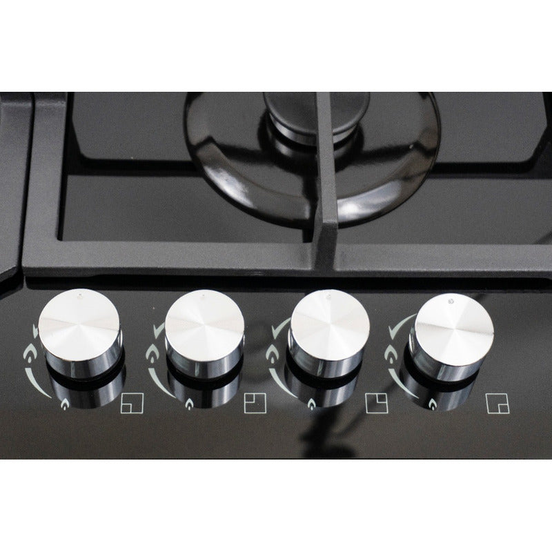 Parrilla de Gas 4 Quemadores Vidrio Templado Empotrable de 59cm Arol P-CN4Q59 - Electrodomesticos Olvera