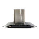 Campana De Cocina Extractora Y Purificadora Cristal Templado Negro Y Acero Inoxidable Táctil Chimenea Telescopica Arol - Electrodomesticos Olvera