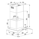 Campana De Cocina Extractora Pared 60 Cm Negra Mod Lavanda - Electrodomesticos Olvera