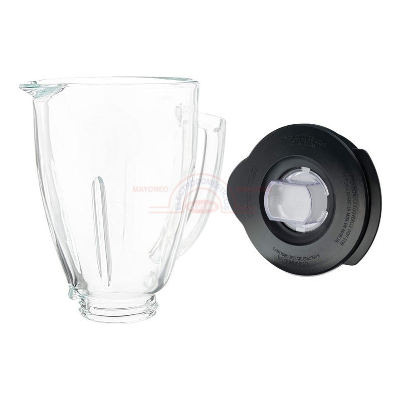Vaso De Licuadora Oster Redondo Vidrio Y Tapa Original - Electrodomesticos Olvera