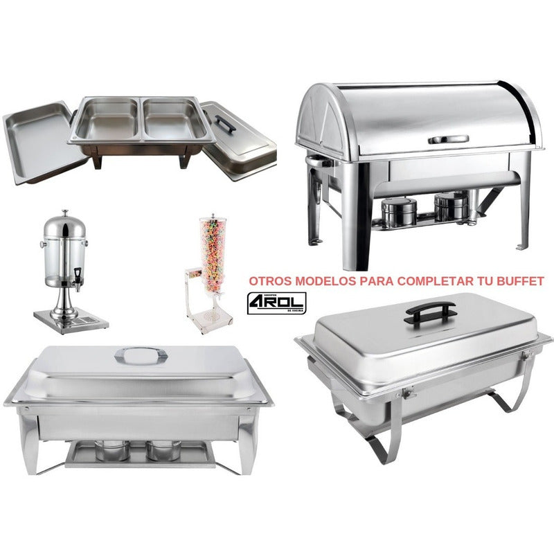 Chafer Bufetera Reforzado Completo Certificado Nsf Con Entero Y 4 Insertos 1/4x6cm Arol - Electrodomesticos Olvera