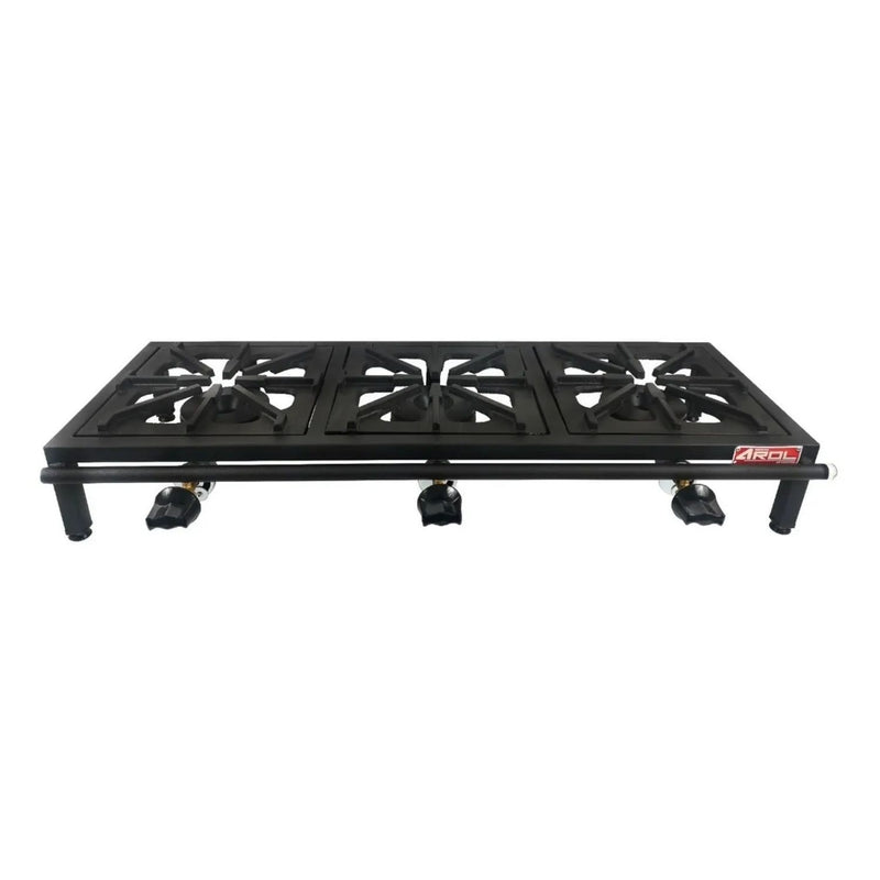 Parrilla Fierro Vaciado De 3 Quemadores De Mesa Uso Rudo - Electrodomesticos Olvera