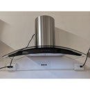 Campana Cocina Extractora Premium Cristal Templado Negro Y Acero Inoxidable 90cm Tactil Chimenea Telescopica Dalia Arol - Electrodomesticos Olvera