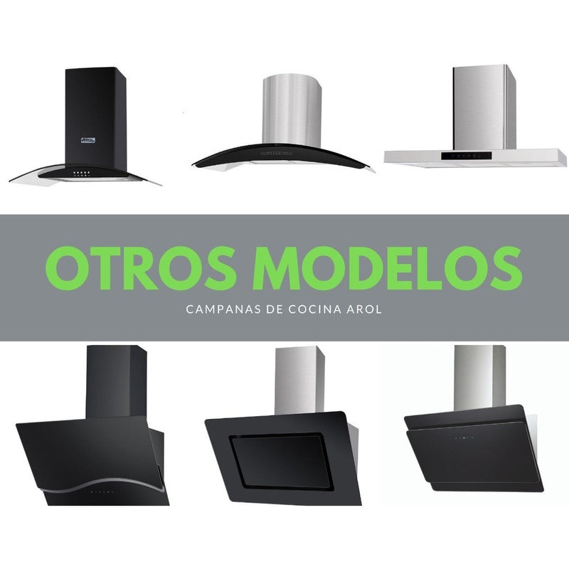 Campana Cocina Extractora Premium Pantalla Cristal Templad Negro 90cm Táctil Focos Led Chimenea Telescopica Violeta Arol - Electrodomesticos Olvera