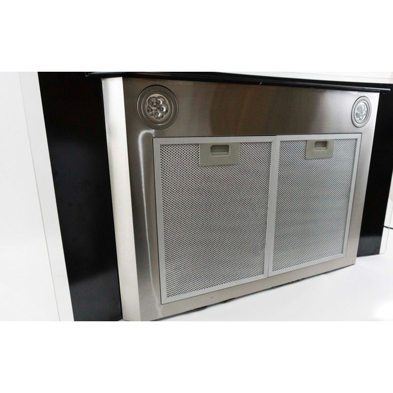 Campana De Cocina Extractora Y Purificadora Cristal Templado Negro Y Acero Inoxidable Táctil Chimenea Telescopica Arol - Electrodomesticos Olvera