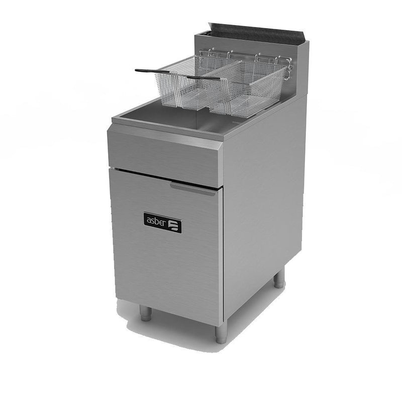 Freidora 1 Tina - 4 Quemadores Gas Natural Asber AEF-75-S NT