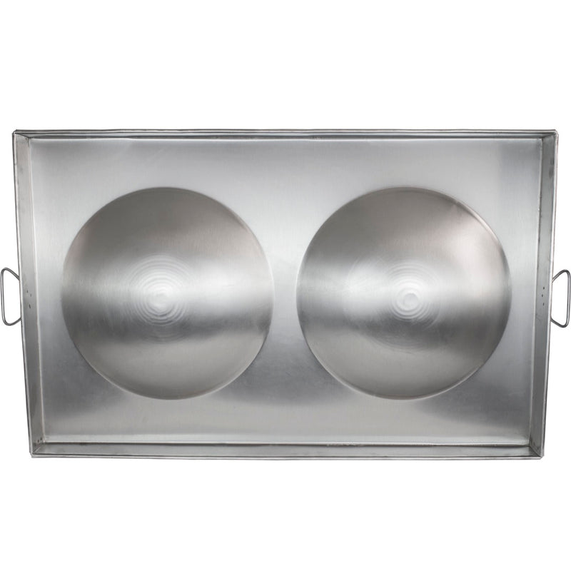 Comal Dos Bolas De 50X80 Acero Inox.