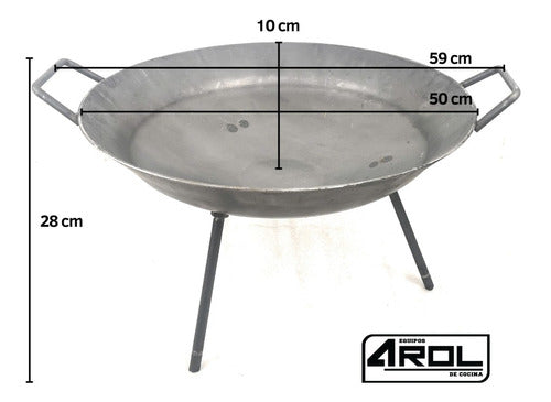 Disco Discada 50 Cm Acero Al Carbon Con Patas