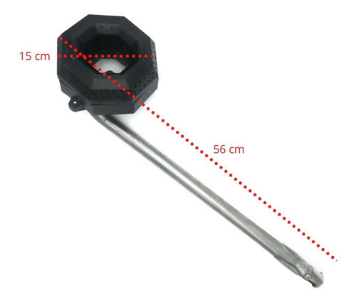 Quemador Largo de Hierro Fundido Compatible con Coriat 27,000 BTU