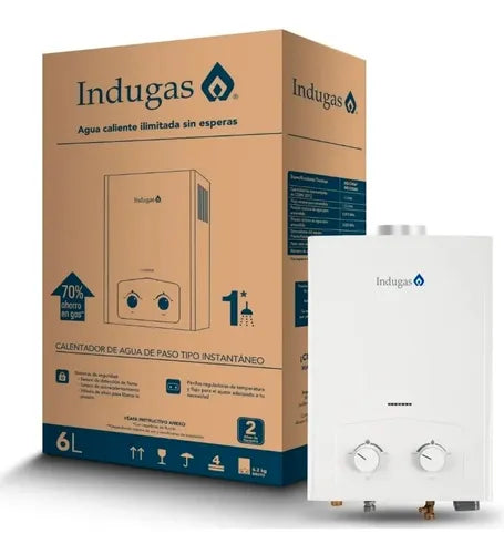 Calentador Instantaneo Indugas 6 Lts Lp
