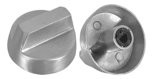 Perilla Para Estufa Metalica Industrial Cromada Redonda