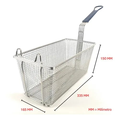 Canastilla Para Freír Acero Inoxidable 33.5 × 16.5 × 15.0 cm