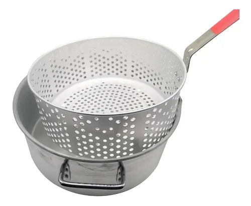Olla Cesta De Aluminio Para Freír Con Tapa Arol