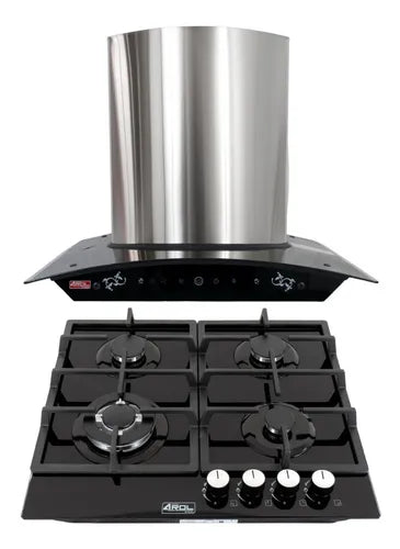 Combo Parrilla 60cm y Campana 60cm Modelos P-CN4Q60 y Hortensia