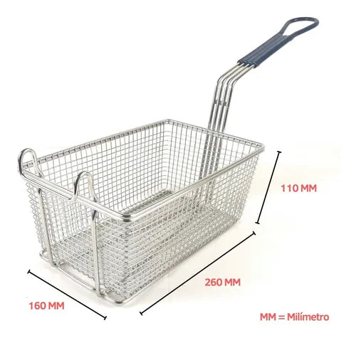 Canastilla Para Freír Acero Inoxidable 26.0 × 16.0 × 11.0 cm