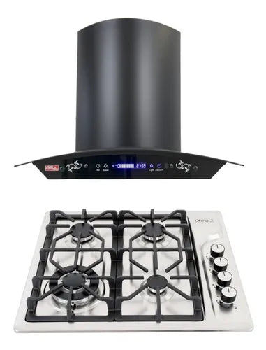Combo Parrilla 60cm y Campana 60cm Modelos P-CN4Q60 y Gardenia