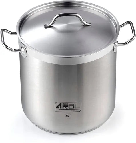 Olla de Acero Inoxidable AROL 100 Lts, 50x50 cm
