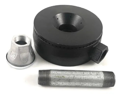 Quemador De Gas Extragrande 15 Cm Hierro Fundido Completo