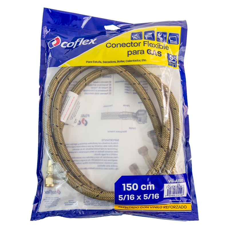 Manguera Coflex 1.50 Mts. 5/16 Vinilo