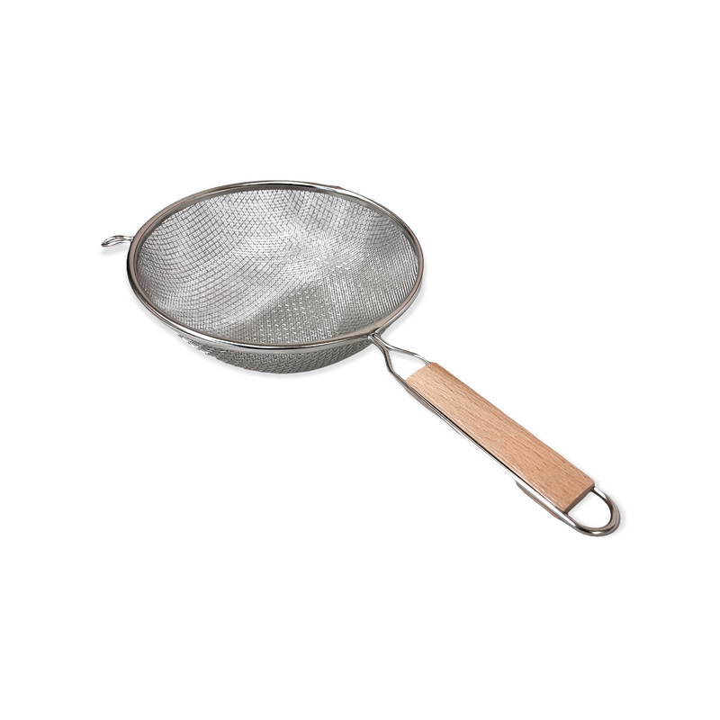 Colador Mango Madera Acero Inox 8