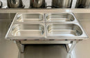 Chafer Bufetera AROL Plegable con 4 Insertos 1/4, 9.5 Lts, Acero Inoxidable, Certificación NSF