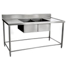 Fregadero Doble Tarja Central 1.88X70X90 - Electrodomesticos Olvera