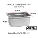 Inserto Acero Inoxidable MEDIO 1/2 x 150 Mm - Electrodomesticos Olvera