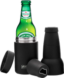 AROL Enfriador de Cerveza para Botellas y Latas Portabotellas Portalatas Acero Inoxidable doble capa Aislamiento al vacio(Acero Inoxidable Black) - Electrodomesticos Olvera