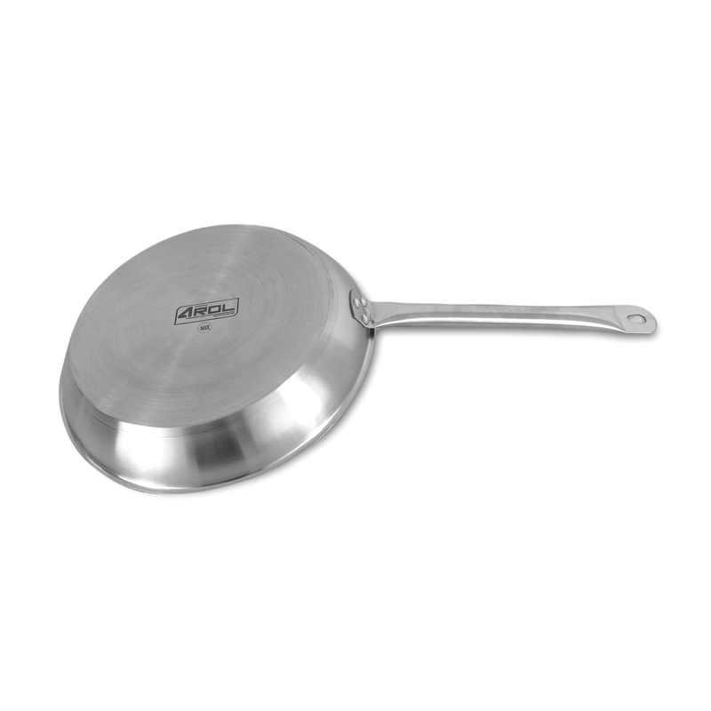 Sarten De Acero Inoxidable Con Fondo Difusor 26 cm Arol