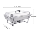 Chafer Bufetera Plegable Completo Con Certificación Nsf Y 2 Insertos 1/2x6cm - Electrodomesticos Olvera